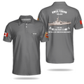 Custom Name Royal Canadian Navy RCN HMCS Yukon (DDE 263) Mackenzie-class destroyer Polo Shirt