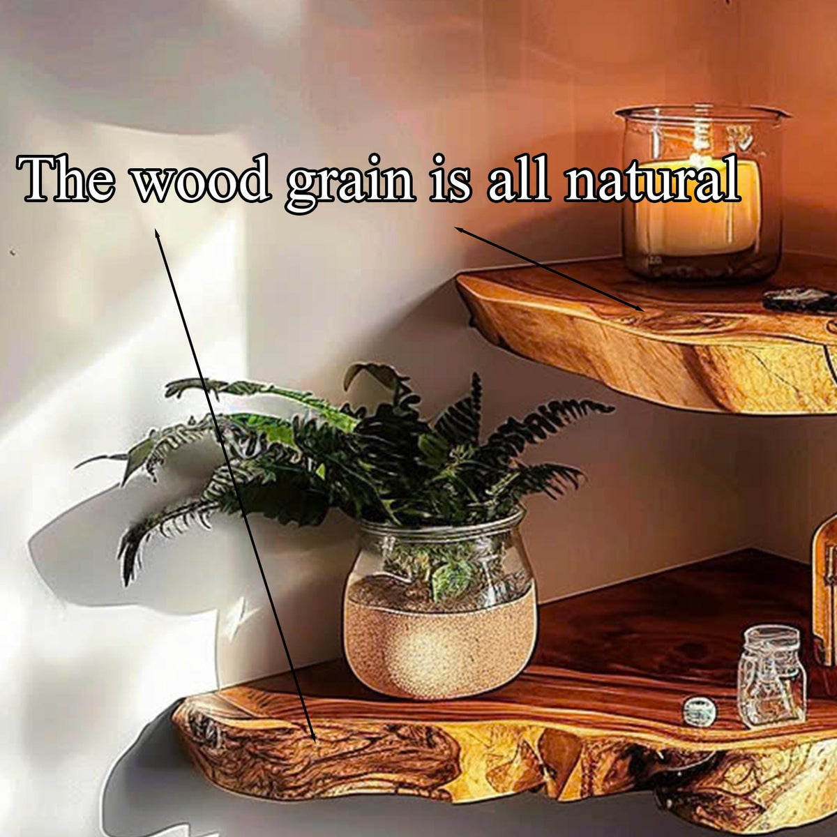 Floating Shelf Corner Bookshelf Decorations CFSHCH010