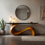 Mid-Century Sculptural Entryway Console Table CTHCH-006