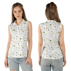 Margarita Cocktail Women's Sleeveless Athleisure Polo Shirt
