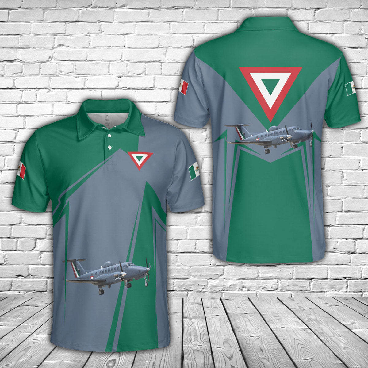 Mexican Air Force Beechcraft B300 King Air 350i Polo Shirt