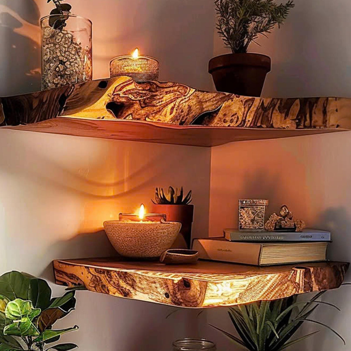 Floating Shelf Mid Century Bookcase CFSHCH007