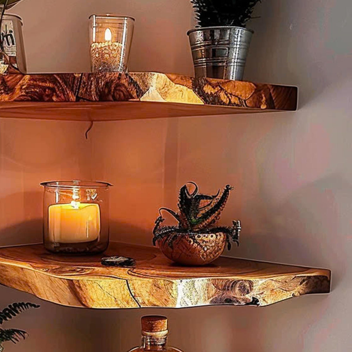 Floating Shelf Corner Bookshelf Decorations CFSHCH010
