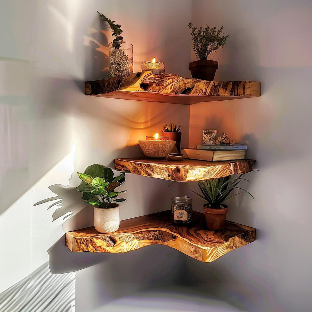 Floating Shelf Mid Century Bookcase CFSHCH007