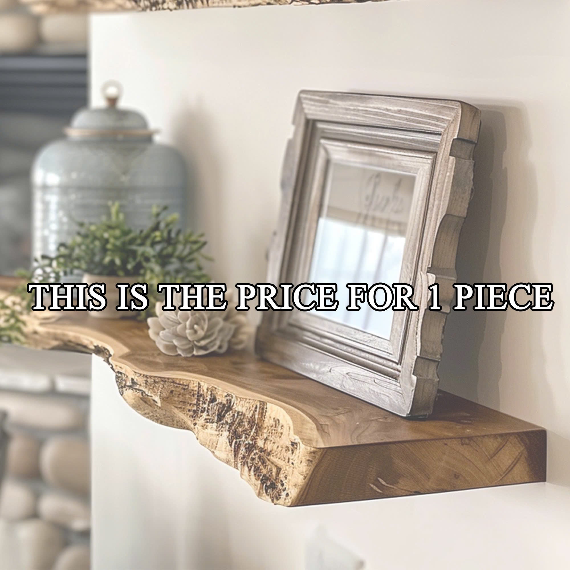 Custom Floating Shelf Live Edge WFSHCH011