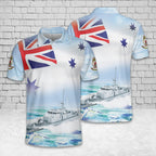 Royal Australian Navy HMAS Fremantle (FCPB 203) Fremantle-class patrol boat Australian White Ensign Polo Shirt