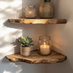 Wood Corner Floating Shelf Home Decor CFSHCH015