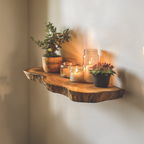 Farmhouse Floating Shelves Live Edge WFSHCH002