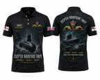 Custom Name Royal Navy Submarine Depth Warfare Unit Polo Shirt