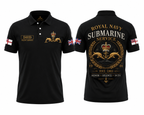 Custom Name Royal Navy Submarine Service Veteran Polo Shirt