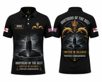 Custom Name Royal Navy Brothers Of The Deep Polo Shirt