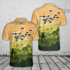 US Army Paratroopers With The 82nd Airborne Division Parachute Polo Shirt