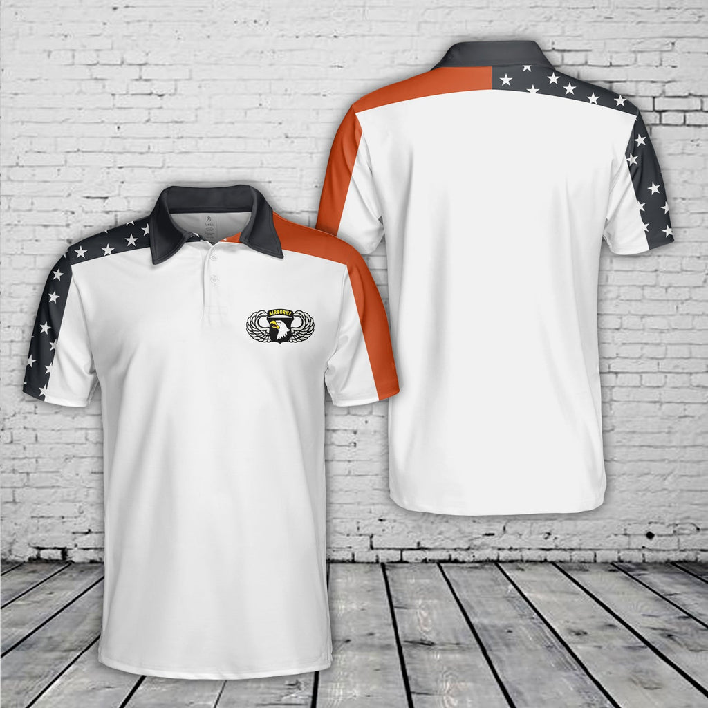 US Army 101st Airborne Jump Wings Polo Shirt
