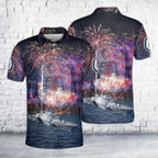 US Navy USS (LCS-1), 4th Of July Polo Shirt