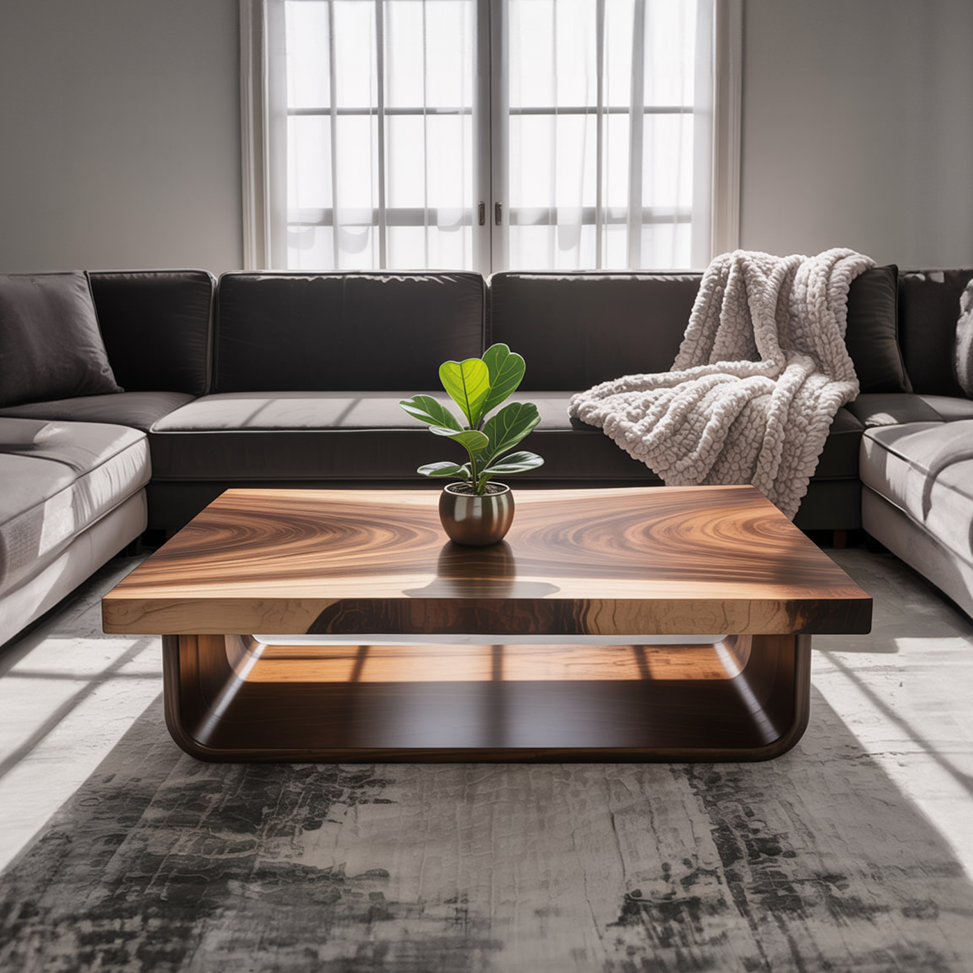 Mid Century Flow Form Coffee Table Living Room CTHCH021