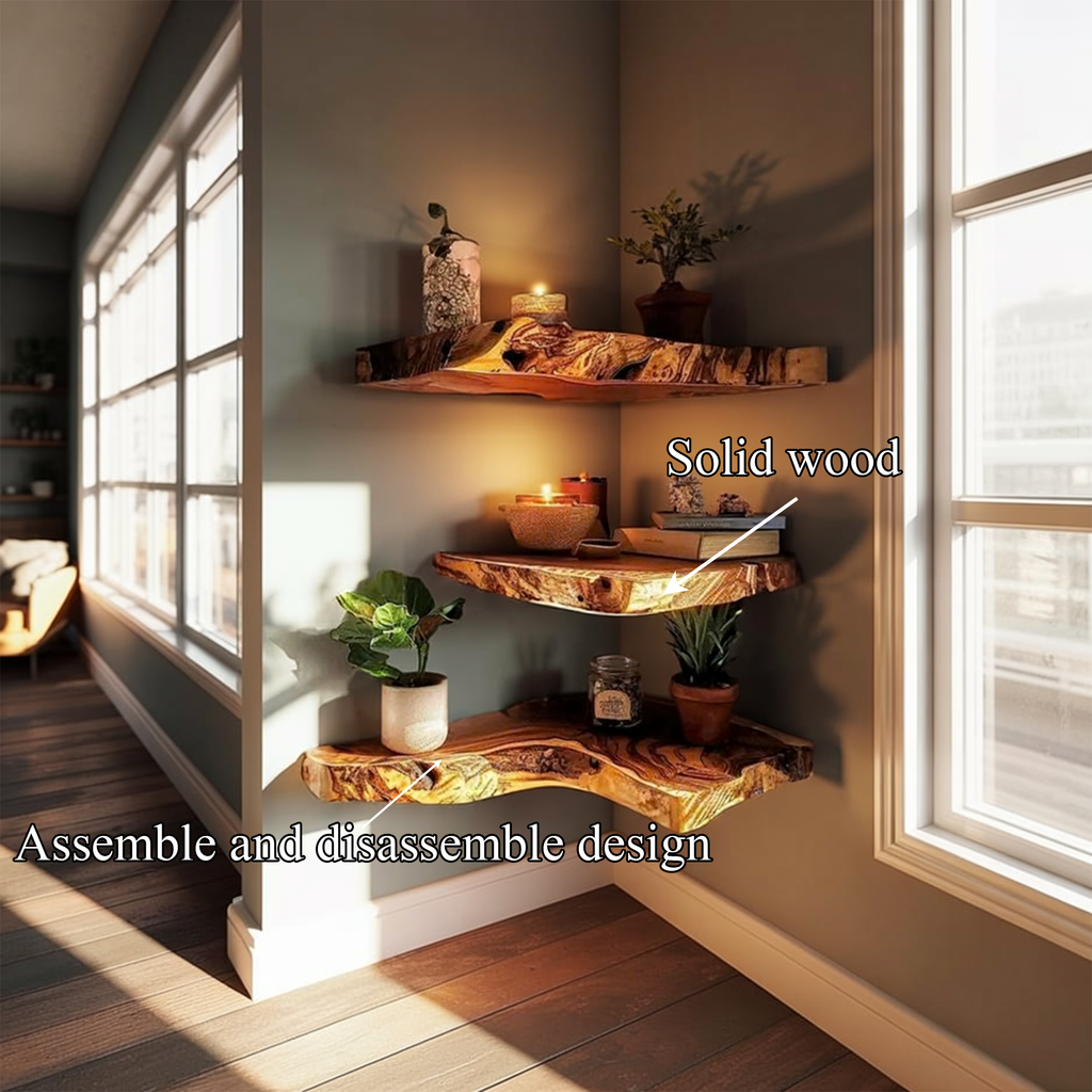 Rustic Corner Wall Shelf For Minimal Home Interior CFSHCH014