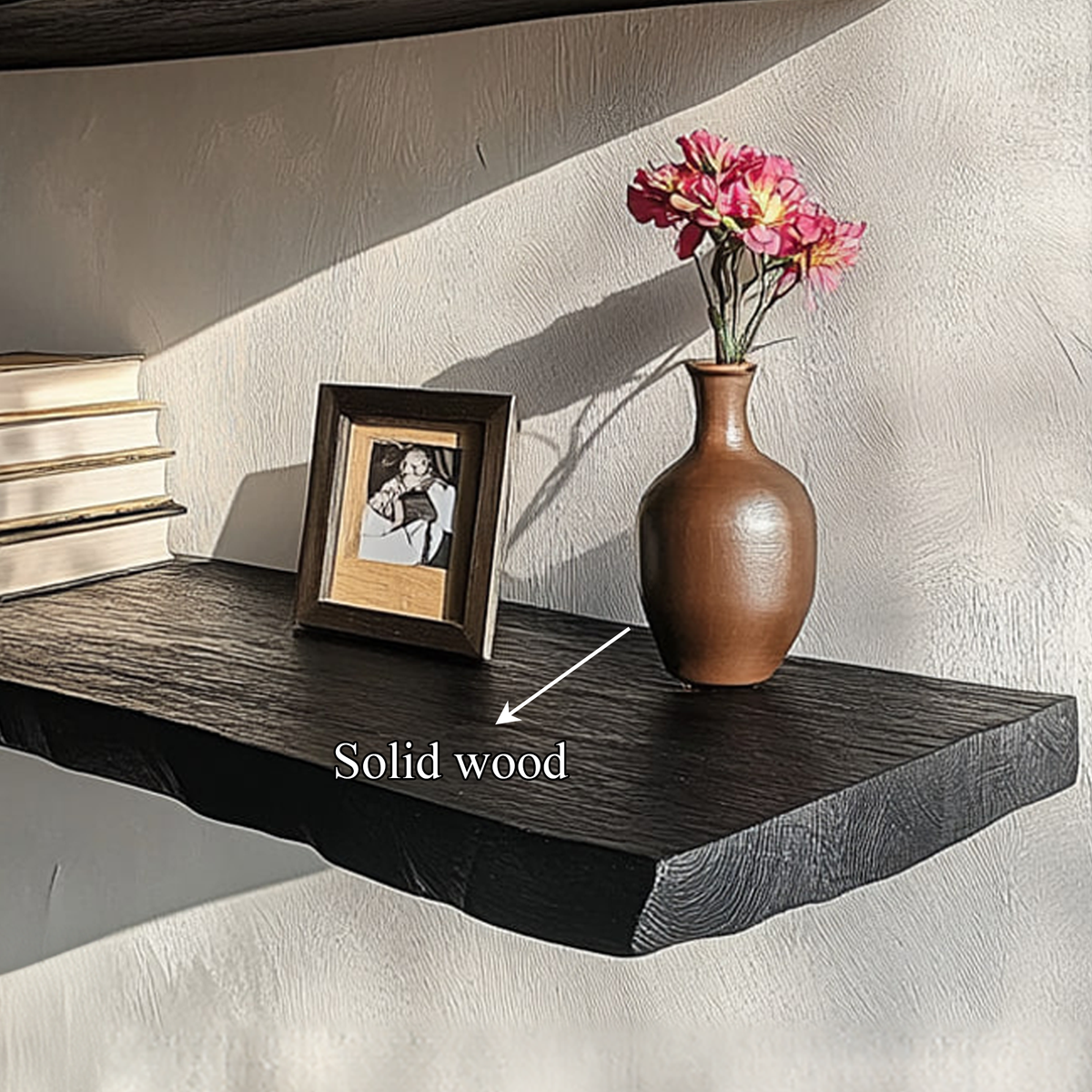 Rustic Modern Live Edge Shelf Living Room Or Bedroom WFSHCH024