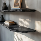 Rustic Modern Live Edge Wall Mounted Shelf Living Room Or Study Room WFSHCH023