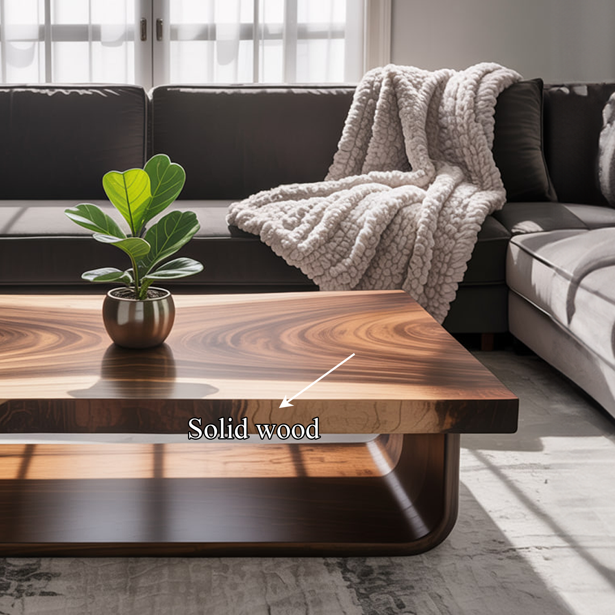 Mid Century Flow Form Coffee Table Living Room CTHCH021