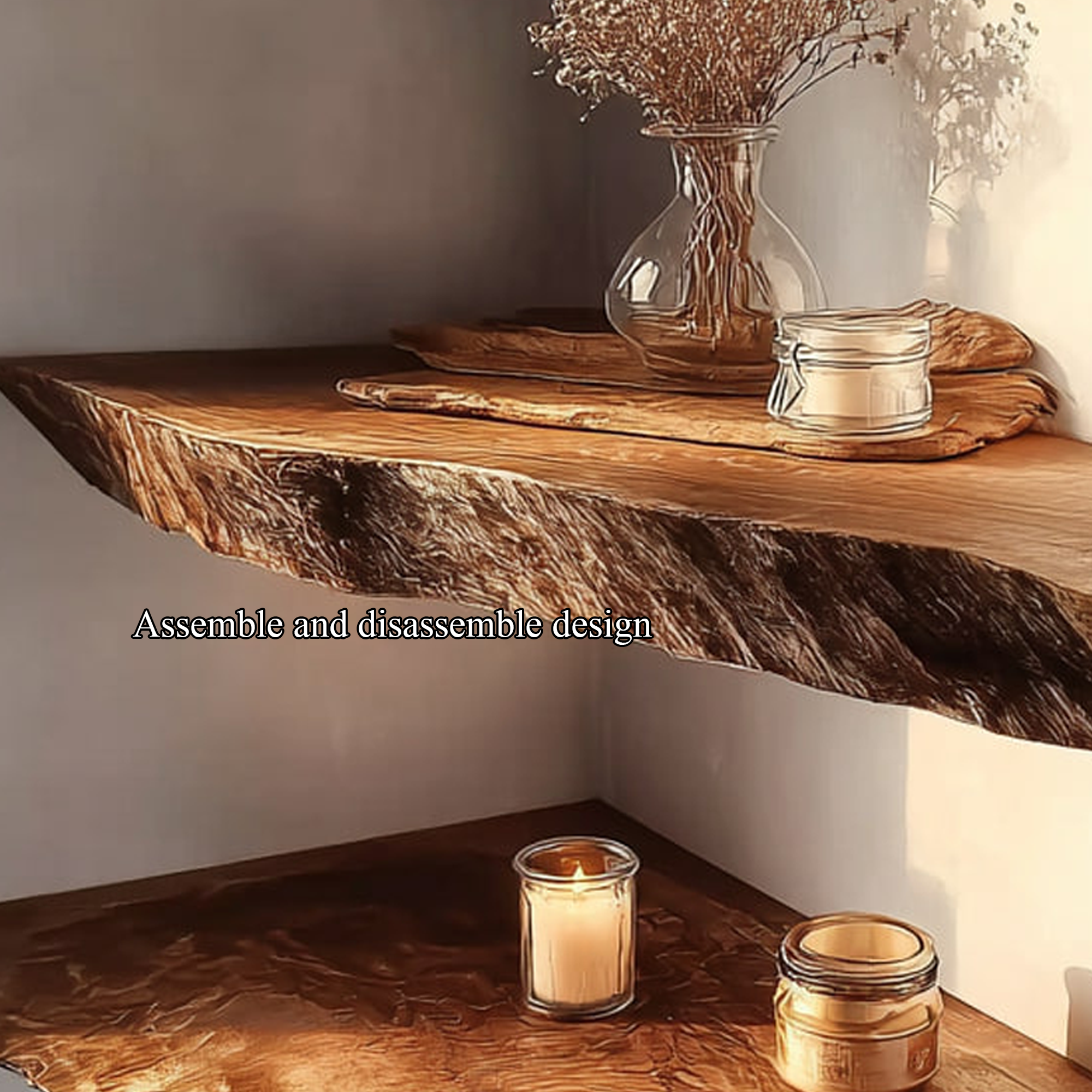 Rustic Floating Wall Shelf Dining Room CFSHCH020