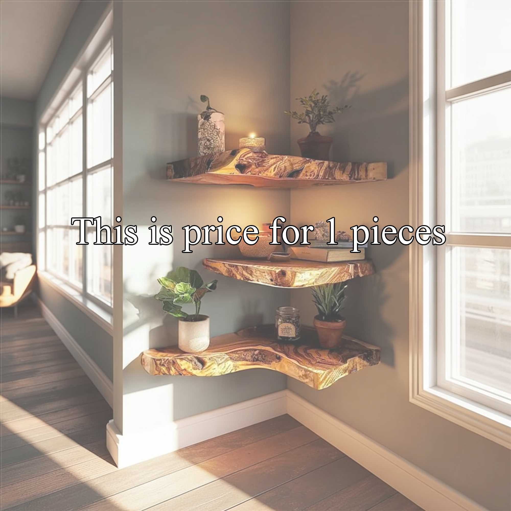 Rustic Corner Wall Shelf For Minimal Home Interior CFSHCH014