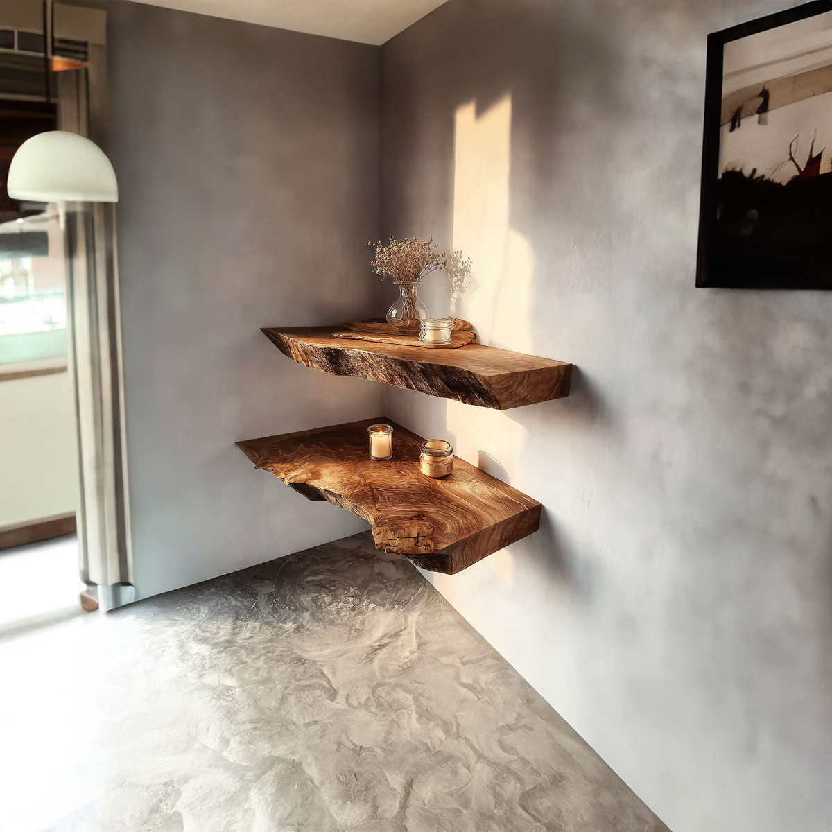 Rustic Floating Wall Shelf Dining Room CFSHCH020