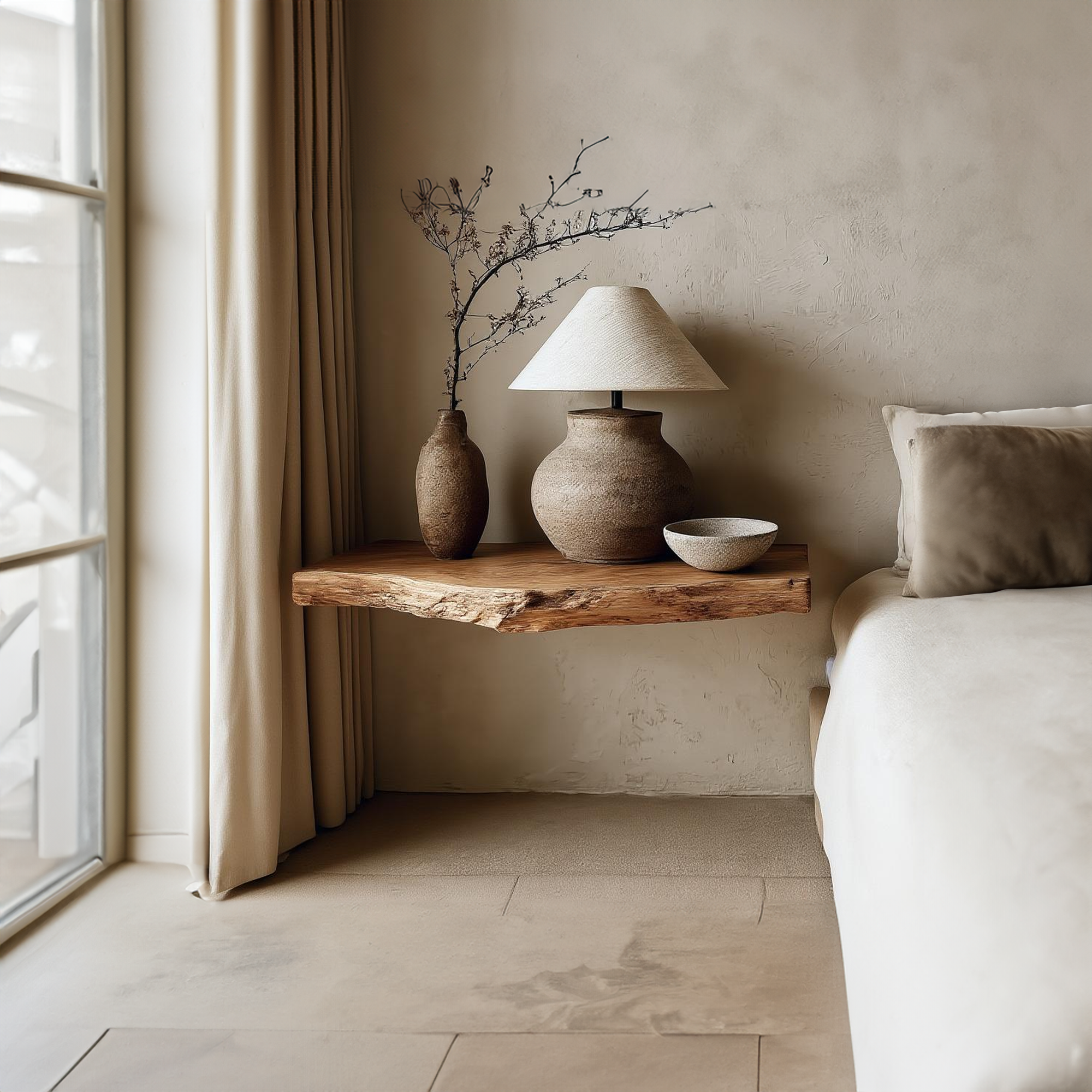 Rustic Floating Nightstand Bedroom WFSHCH019