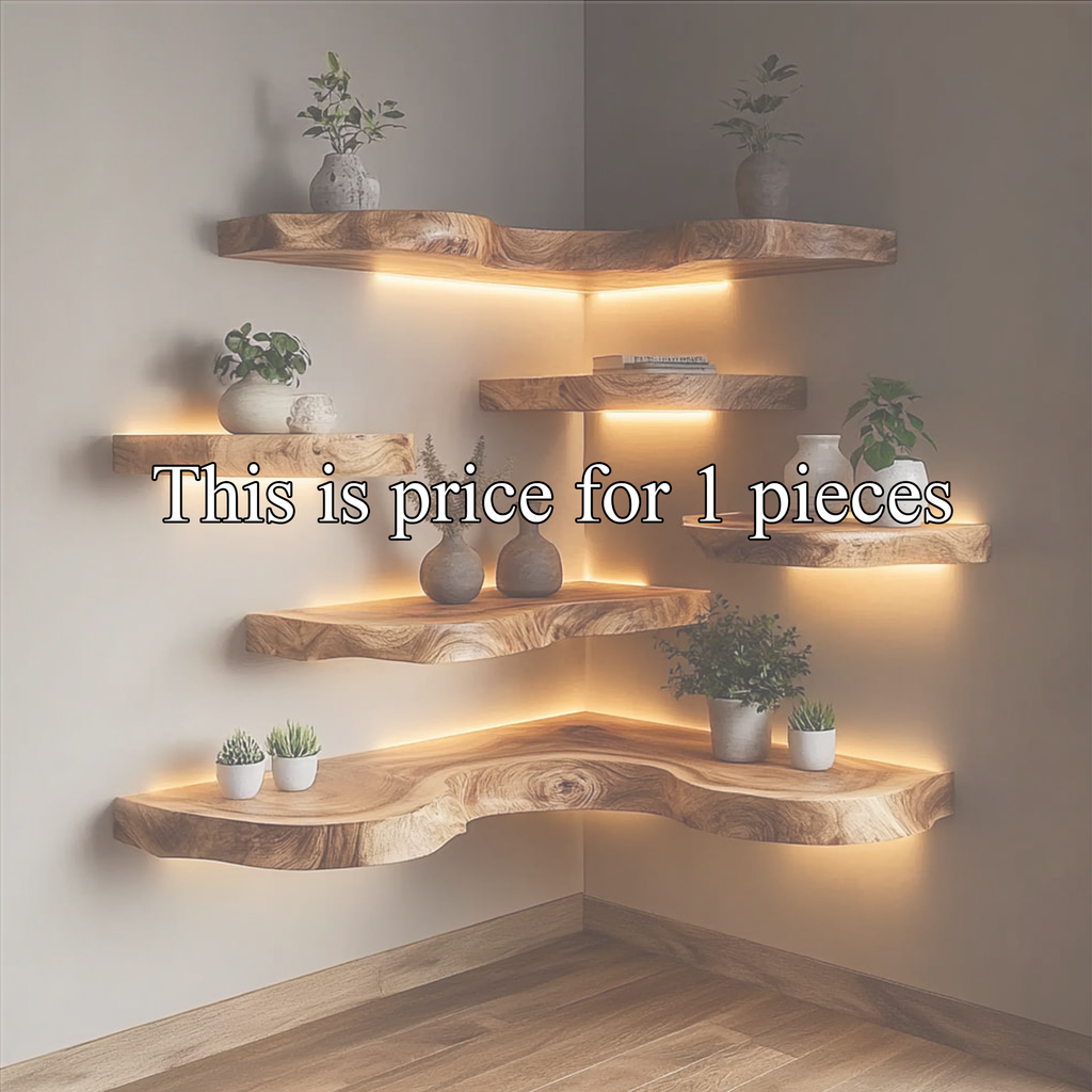 Rustic Floating Corner Shelf For Home Styling CFSHCH013