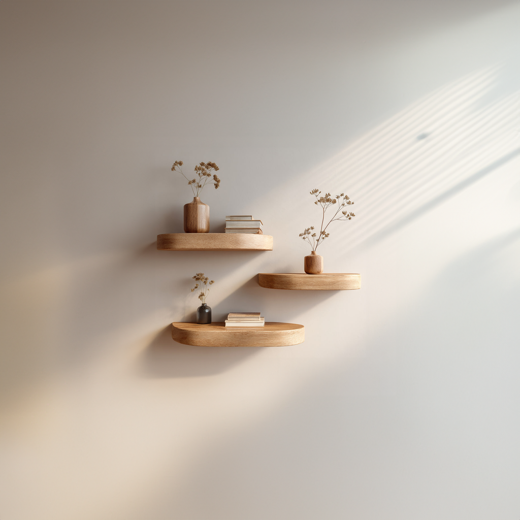 Mid Century Floating Shelf Entryway And Living Room WFSHCH007
