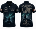 Custom Name Royal Canadian Navy Silent North Polo Shirt - Submarine Veteran Gift