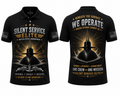 US Navy Silent Service Elite Polo Shirt - Submarine Force Veteran Apparel