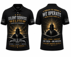 US Navy Silent Service Elite Polo Shirt - Submarine Force Veteran Apparel