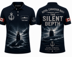 Custom Name Royal Canadian Navy Silent Depth Polo Shirt - Military Veteran Apparel