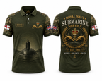 Custom Name Royal Navy Submarine Service Veteran Polo Shirt