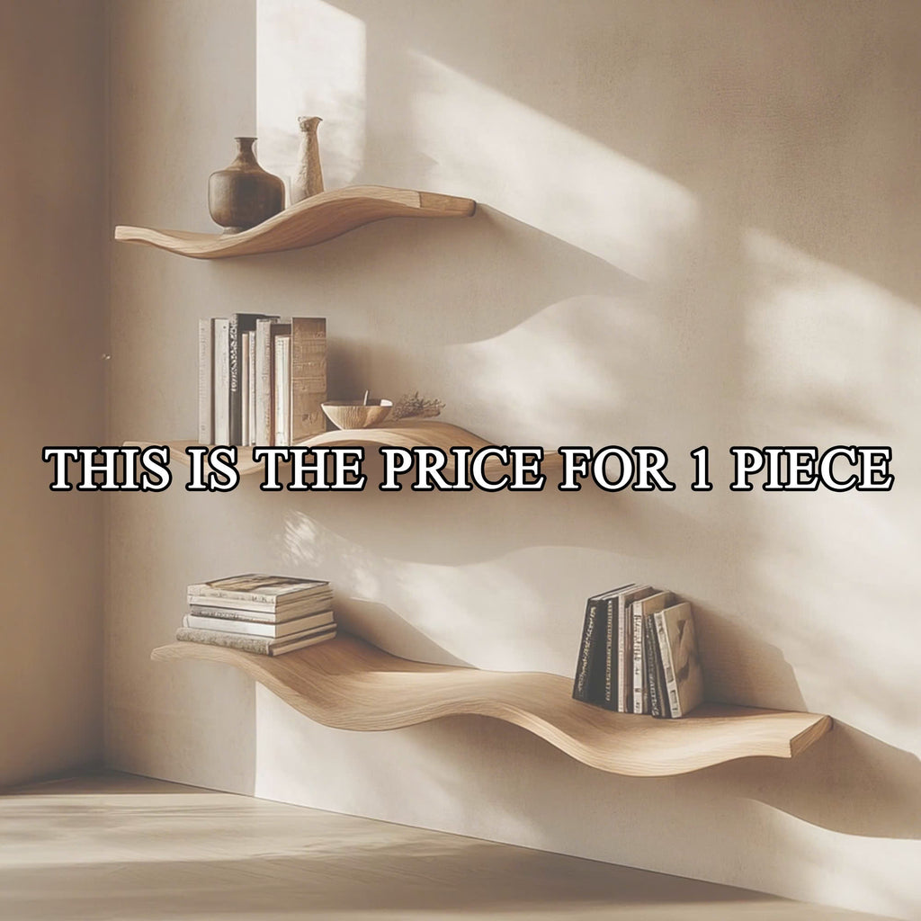 Wavy Wall Shelf Long Floating Shelf Bed Room Modern Design WFSHCH010