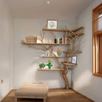 Tree Bookshelf Driftwood Branch Wall Mount