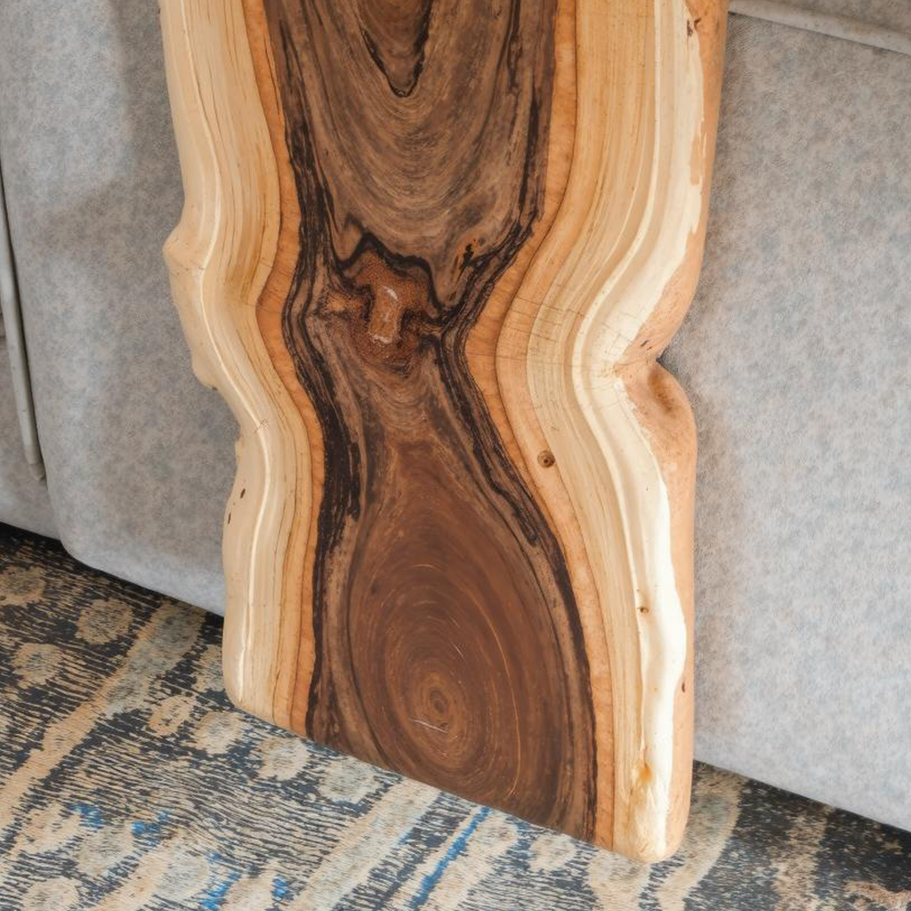 Handcrafted Sofa Armrest Table With Functional Storage Space ETHCH008