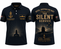 Custom Name Royal Australian Navy Silent Service Polo Shirt - Submarine Veteran Gift