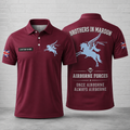 Brothers In Maroon British Airborne Forces Custom Name Polo Shirt