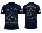 Custom Name Royal Navy Submarine Depth Warfare Unit Polo Shirt