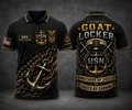 Custom Name The Goat Locker US Navy Chief Polo Shirt