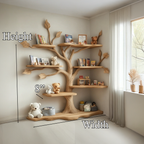 Tree Kids Bookshelf Natural Trees Handmade Baby Room Decor