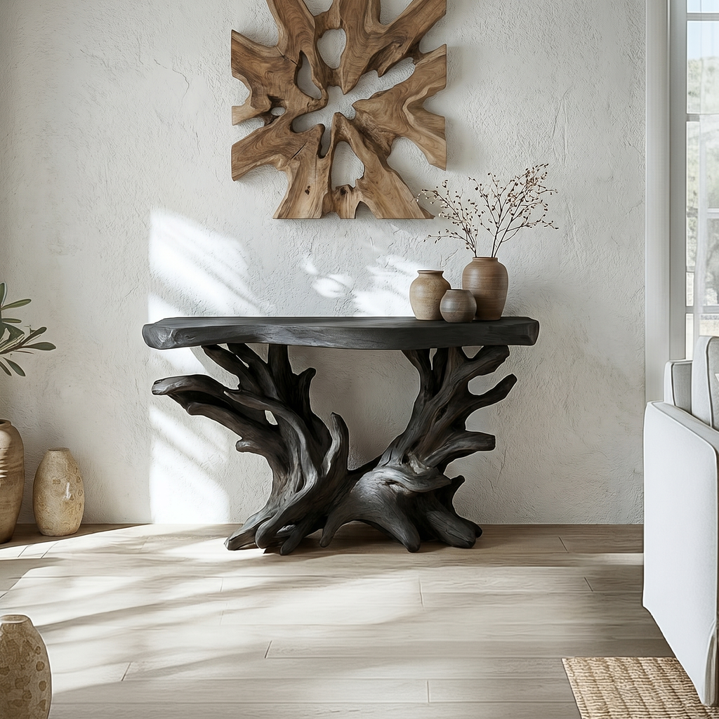 Coastal Rustic Organic Console Table Living Room And Bedroom CTHCH-023