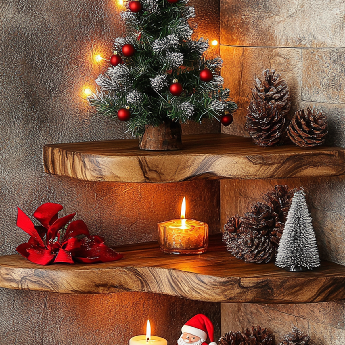 Christmas Floating Corner Wall Shelves Small Floating Shelf CFSHCH011