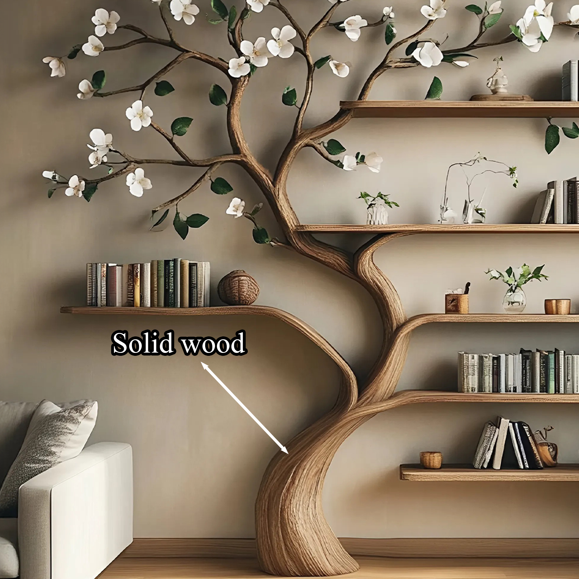 Bookcase Corner Shelf Shelves Gift Her