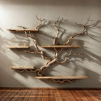 Tree Bookshelf Floating Shelves Driftwood Branch