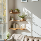 Handcrafted Corner Bookshelf Indoor Design Ideas CFSHCH005
