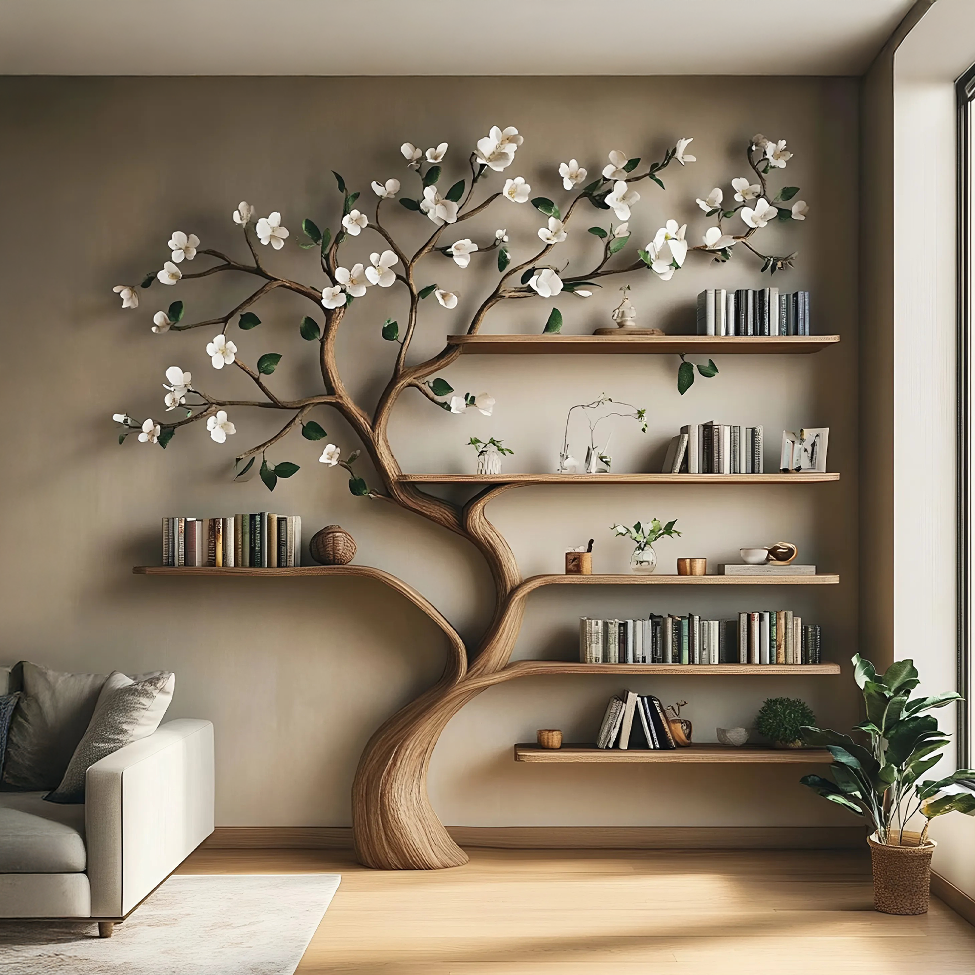 Bookcase Corner Shelf Shelves Gift Her