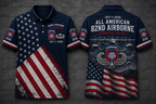 82nd Airborne All American Polo Shirt - 1917-2026 Patriotic Military Gift