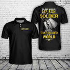 Custom name US Army Dad Polo Shirt